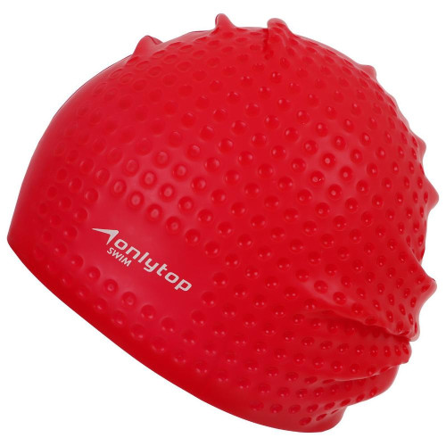 Шапочка для плавания ONLYTOP Swim, для длинных волос, силикон, обхват 54-60см (4597295)