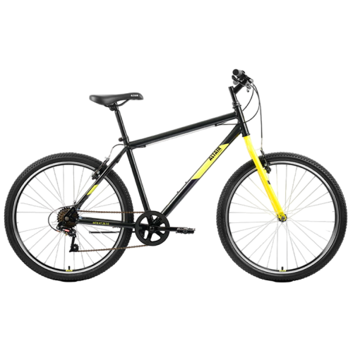 Велосипед ALTAIR 26 MTB HT 1,0 (7 ск., рост 17, хард) черный/желтый