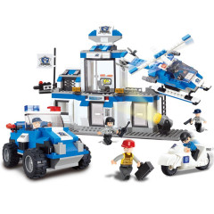 Игра КОНСТРУКТОР SLUBAN Полицейский участок 859 деталей (452203)