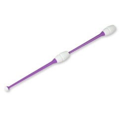 Булавы для худож. гимнастики INDIGO IN018-VW, 41 см, 2шт, цв. фиолетовый/белый (47564-74208)