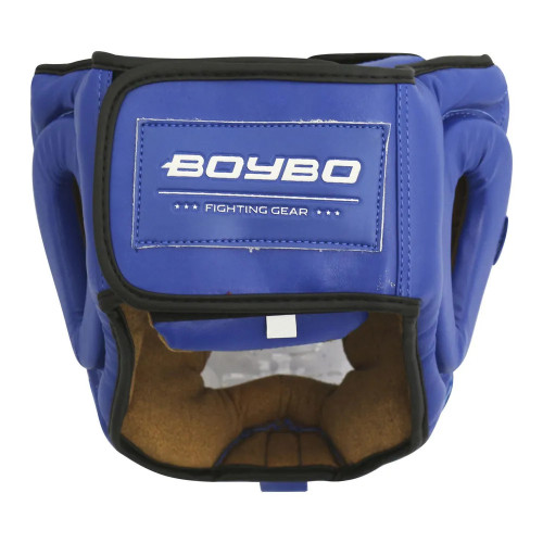 Шлем боксерский с пластиковым забралом BOYBO Flexy BP2006 синий р.L