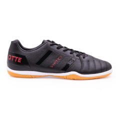 Бутсы ф/б VIRTEY INDOOR 21730 OTTE, иск.кожа, цв. черный/красный, р.44