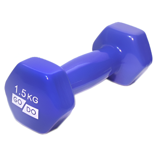 Гантель для фитнеса SPRINTER GO DO винил 1,5кг, синий