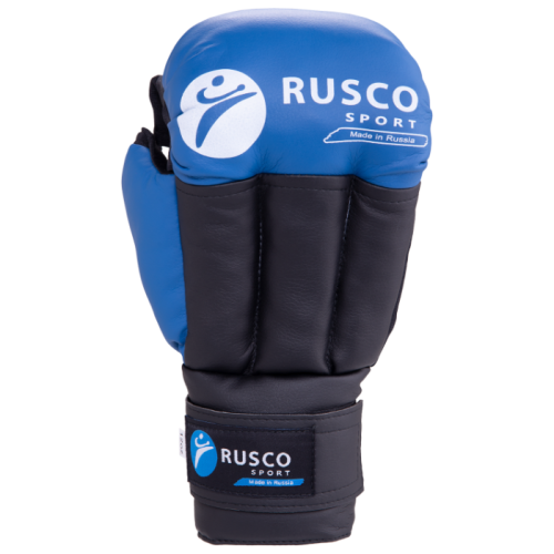 Перчатки для рукопашного боя RUSCOsport PRO, к/з, синие. Oz 12