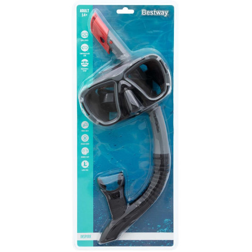 Набор маска+трубка Bestway 24021 Black Sea 14+