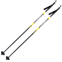 Палки лыжные VUOKATTI 150 Black/Yellow 100% стекловолокно