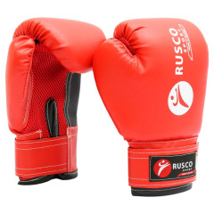 Перчатки боксерские RUSCOsport BOXER детские, кож.зам., 8 OZ, красные