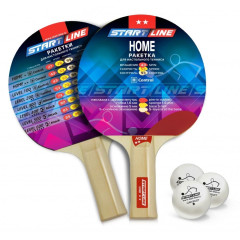 Набор для н/т START LINE HOME (2 ракетки + 3 мяча* + сетка + крепеж) (711786)