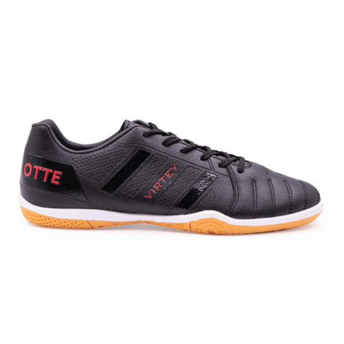 Бутсы ф/б VIRTEY INDOOR 21730 OTTE, иск.кожа, цв. черный/красный, р.38
