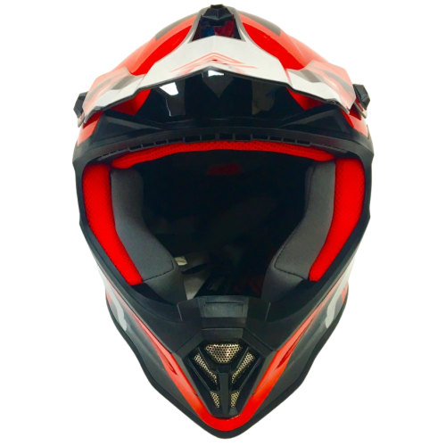 Шлем мото кроссовый XXDD FS - 608 (Glossy white red, M)