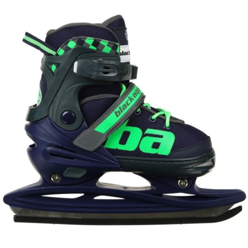 Коньки раздвижные BLACK AQUA AS-408 р.31-34 (синий/зеленый)
