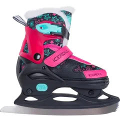 Коньки раздвижные TECH TEAM ICEROLL BLACK/PINK р.35-38