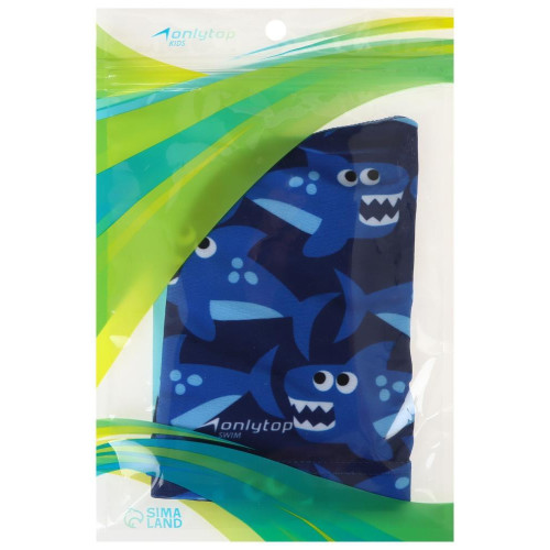 Шапочка для плавания ONLYTOP Swim Акулы, тканевая, обхват 46-52см (2388943)