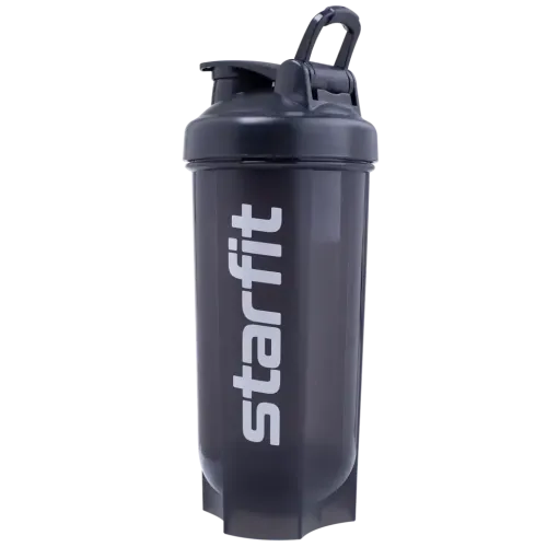Шейкер STARFIT FB - 200,  700мл , цв. серый/черный