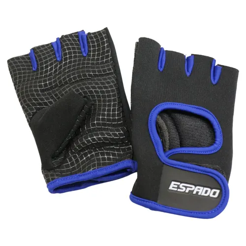 Перчатки для фитнеса ESPADO ESD001, черный/синий, р. L
