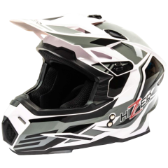Шлем мото кроссовый HIZER J6801 (S) white/gray (17217)