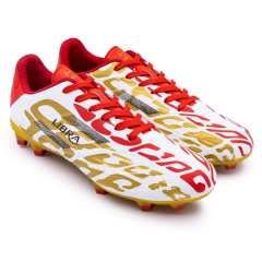 Бутсы ф/б VIRTEY MSR 23886, иск.кожа, цв. белый/красный/золотой, р.37