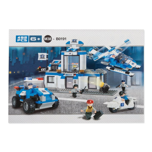 Игра КОНСТРУКТОР SLUBAN Полицейский участок 859 деталей (452203)