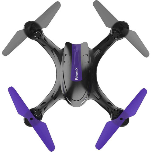 Игрушка КВАДРОКОПТЕР Hiper HQC-0003 Falcon X FPV 0.3Mpix VGA WiFi ПДУ черный/фиолетовый