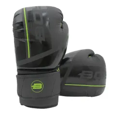 Перчатки боксерские BOYBO B-Series BBG400 флекс, черный/зеленый , р-р, 8 OZ
