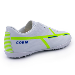 Бутсы ф/б VIRTEY TURF 23876, иск.кожа, цв.белый/желтый/синий, р.38