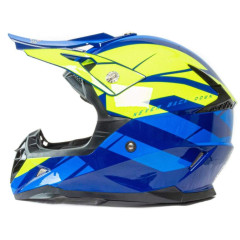 Шлем мото кроссовый HIZER 915 (XL) havy/neon/yellow/blue (17739)
