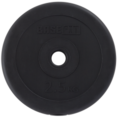 Диск пластиковый BASEFIT BB-203, 26 мм, 2,5 кг, черный