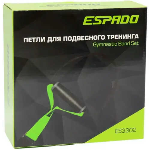 Петля тренировочная ESPADO ES3302 многофункциональная, черный/зеленый