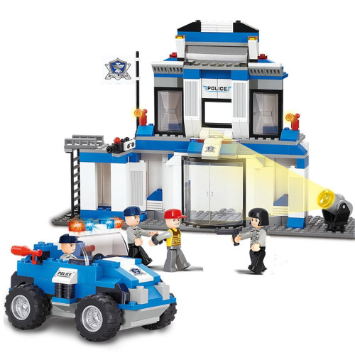 Игра КОНСТРУКТОР SLUBAN Полицейский участок 859 деталей (452203)