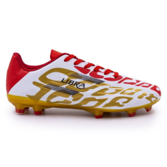 Бутсы ф/б VIRTEY MSR 23886, иск.кожа, цв. белый/красный/золотой, р.39