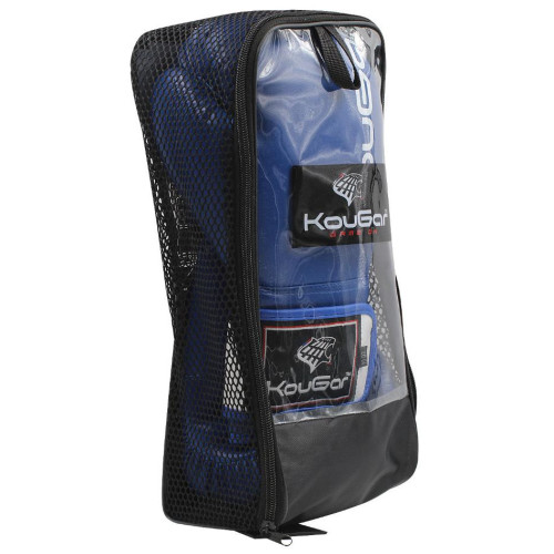 Перчатки боксерские KOUGAR KO300 кож. зам, синие, р-р, 12OZ