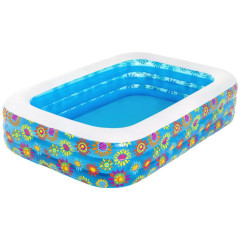 Бассейн BEST WAY 54120 надувной, детский Happy Flora, 229х152х56см, 702л