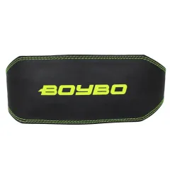 Пояс т/а BoyBo Premium BW650 черный/зеленый кожа S