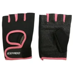 Перчатки для фитнеса ESPADO ESD001, черный/розовый, р. S