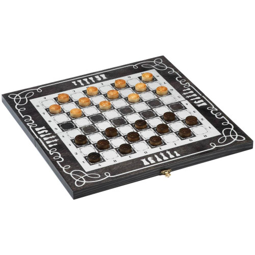 Игра настольная 2 в 1  (шахматы, шашки, доска 40х40 см) (7829491)