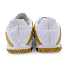 Бутсы ф/б VIRTEY INDOOR 23885, иск.кожа, цв. белый/золотой, р.39