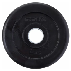 Диск обрезин. STARFIT BB-202  5 кг, d=26 мм, черный