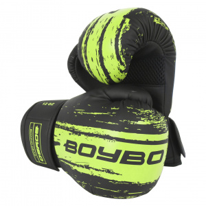 Перчатки боксерские BOYBO Stain BGS322 флекс, зеленый , р-р, 4 OZ