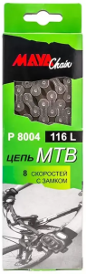 Цепь вело MAYAР8004, 116зв., 1/2х3/32, 8 ск (320100-72ZM)