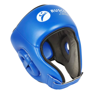 Шлем боксерский RUSCOSPORT с усилением,  р. S, цв. синий