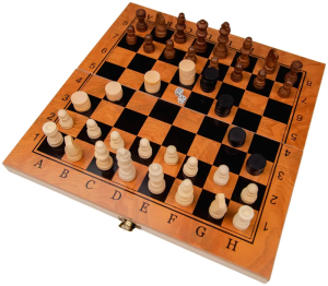 Игра настольная 3 в 1 9918 (нарды, шахматы, шашки).