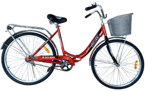 Велосипед BLACK AQUA 26" STREET (1 ск., скл. рама, с корзиной) красный