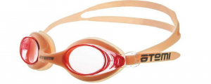 Очки для плавания ATEMI N7103 силикон (беж/роз)