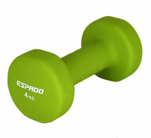 Гантель для фитнеса ESPADO ES1115, 4 кг, зеленый, неопрен