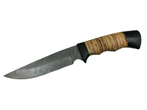 Нож туристический Легионер дамасская сталь, рукоять береста