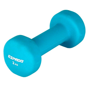 Гантель для фитнеса ESPADO ES1115, 2 кг, голубой, неопрен