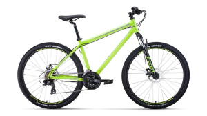 Велосипед FORWARD 27,5" SPORTING 2.0 (21 ск., рост 19", хард. сталь) ярко-зеленый/серый