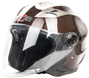 Шлем мото открытый HIZER B208 (M) gray (2 визора)