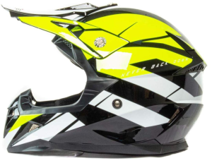 Шлем мото кроссовый HIZER 915 (XL) neon/yellow/white (17743)