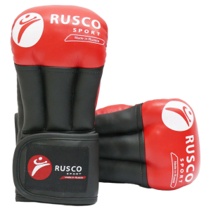 Перчатки для рукопашного боя RUSCOsport PRO, к/з, красные. Oz 8